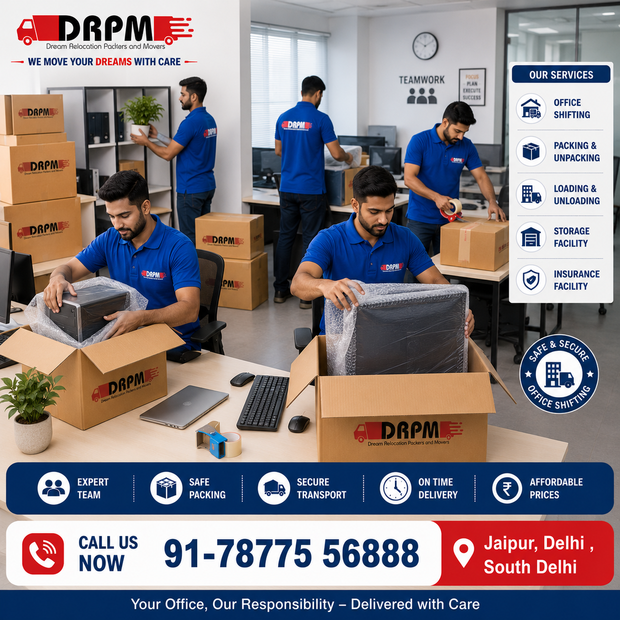 Professional office relocation services in Jaipur – Dream Relocations corporate movers